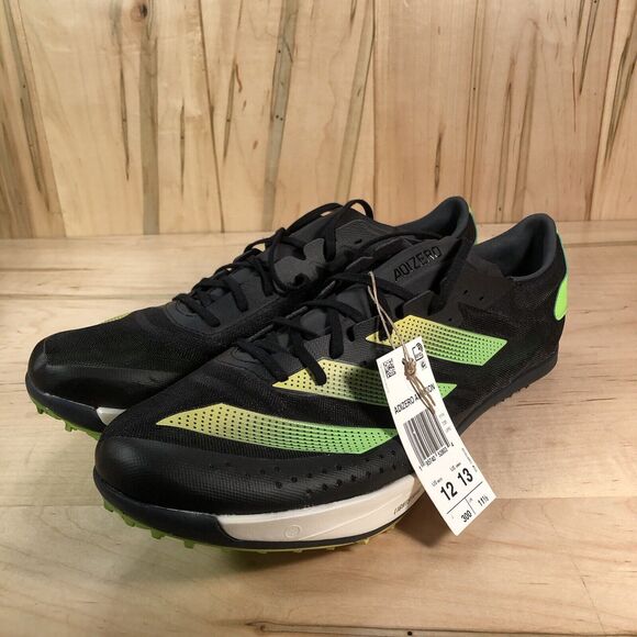 Adidas Adizero Ambition Athletic Black Green Track Spikes GY8401 Men's Size 12 - Picture 2 of 9